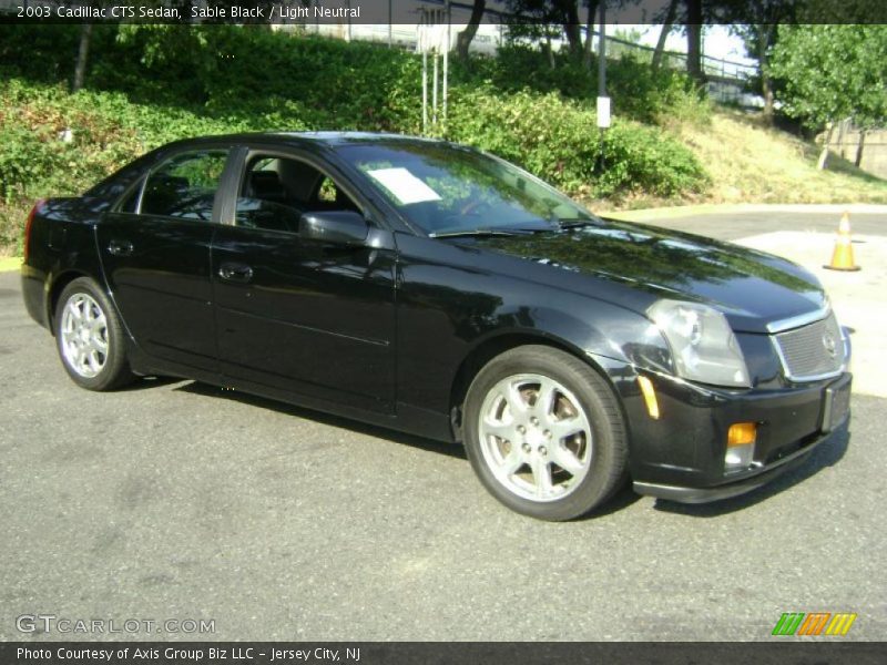 Sable Black / Light Neutral 2003 Cadillac CTS Sedan