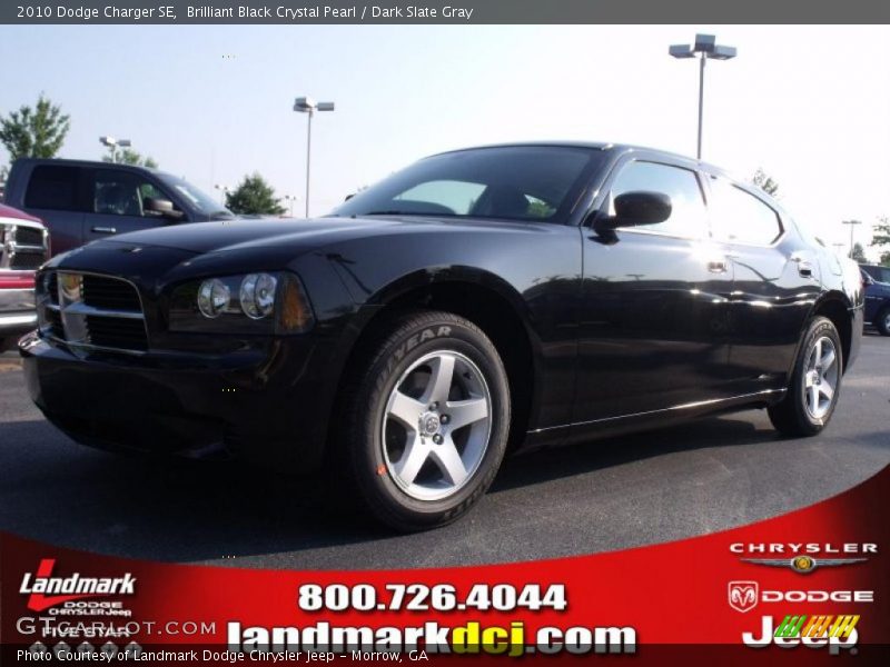 Brilliant Black Crystal Pearl / Dark Slate Gray 2010 Dodge Charger SE