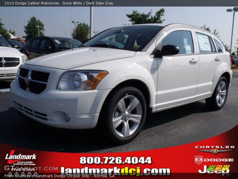 Stone White / Dark Slate Gray 2010 Dodge Caliber Mainstreet