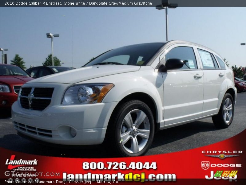 Stone White / Dark Slate Gray/Medium Graystone 2010 Dodge Caliber Mainstreet
