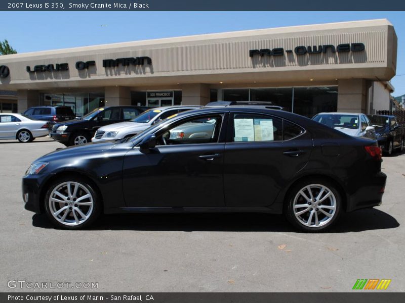 Smoky Granite Mica / Black 2007 Lexus IS 350