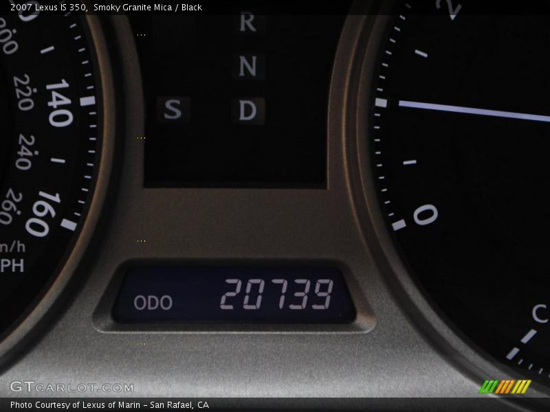 Smoky Granite Mica / Black 2007 Lexus IS 350