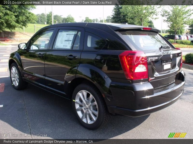 Brilliant Black Crystal Pearl / Dark Slate Gray/Red 2010 Dodge Caliber Heat