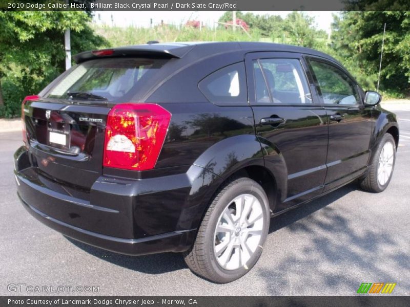 Brilliant Black Crystal Pearl / Dark Slate Gray/Red 2010 Dodge Caliber Heat
