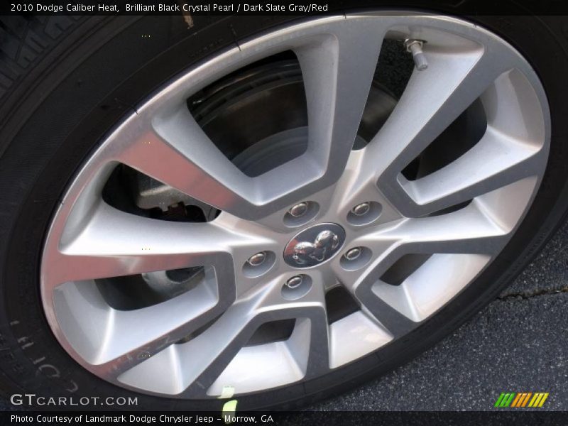 Brilliant Black Crystal Pearl / Dark Slate Gray/Red 2010 Dodge Caliber Heat