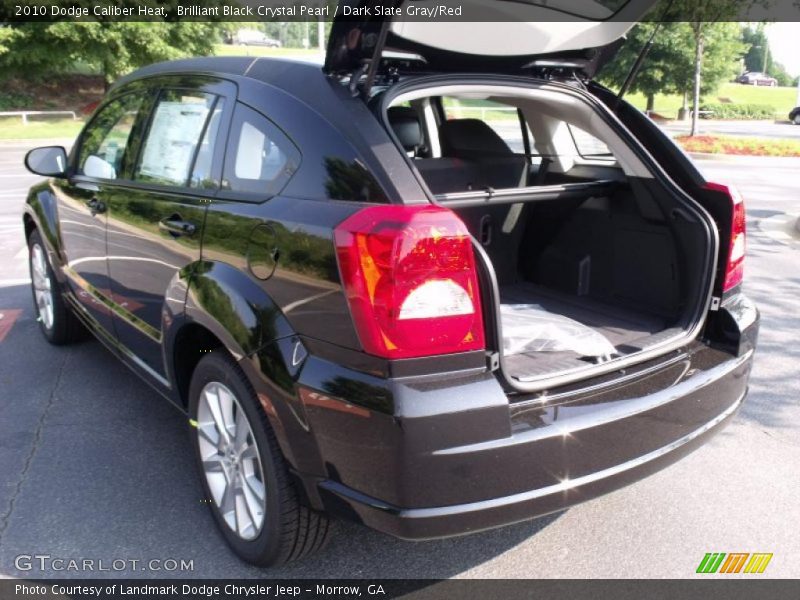 Brilliant Black Crystal Pearl / Dark Slate Gray/Red 2010 Dodge Caliber Heat