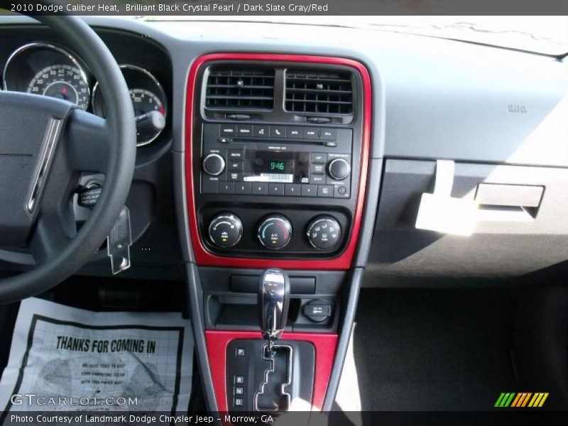 Brilliant Black Crystal Pearl / Dark Slate Gray/Red 2010 Dodge Caliber Heat