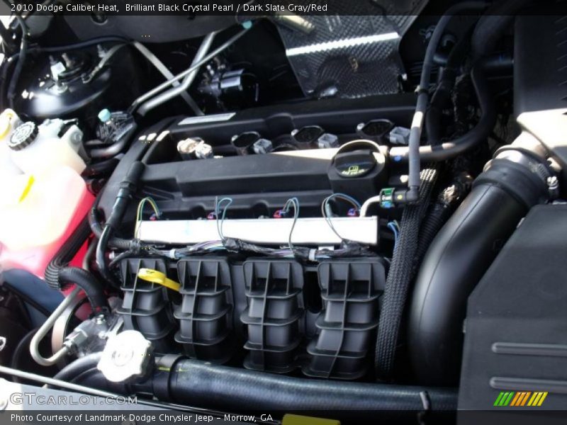 Brilliant Black Crystal Pearl / Dark Slate Gray/Red 2010 Dodge Caliber Heat