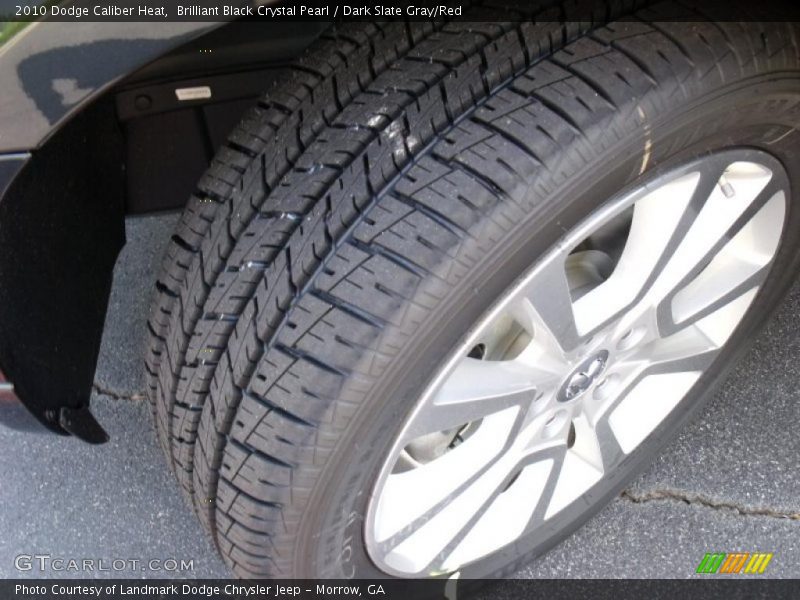 Brilliant Black Crystal Pearl / Dark Slate Gray/Red 2010 Dodge Caliber Heat