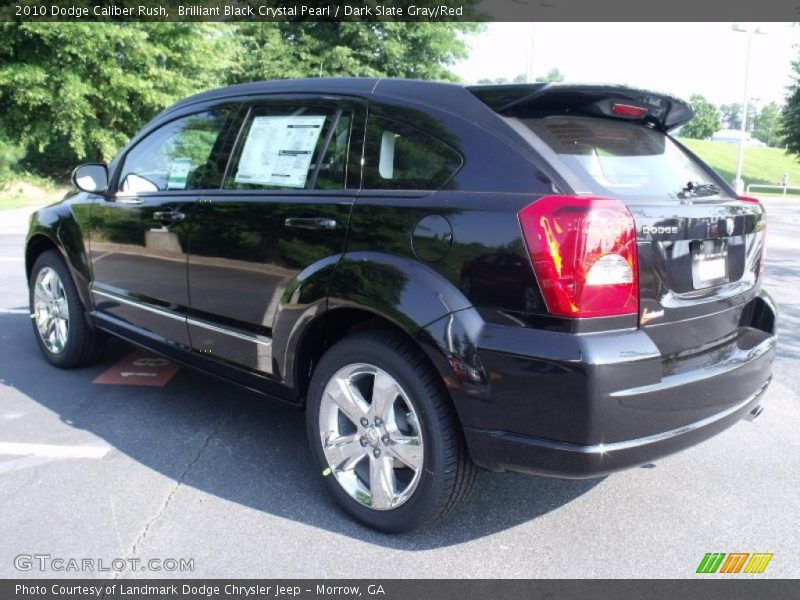 Brilliant Black Crystal Pearl / Dark Slate Gray/Red 2010 Dodge Caliber Rush