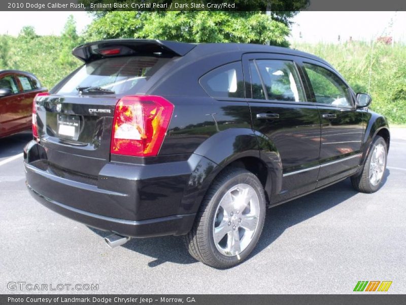 Brilliant Black Crystal Pearl / Dark Slate Gray/Red 2010 Dodge Caliber Rush