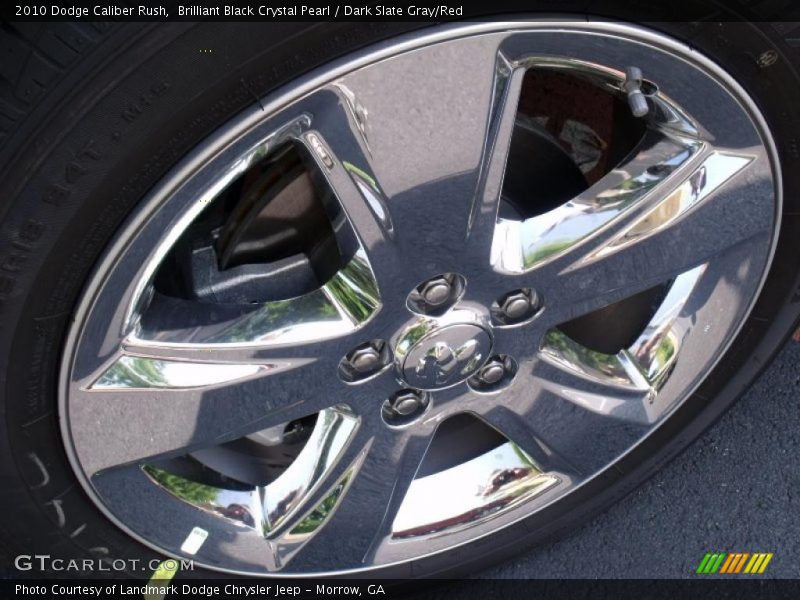 Brilliant Black Crystal Pearl / Dark Slate Gray/Red 2010 Dodge Caliber Rush