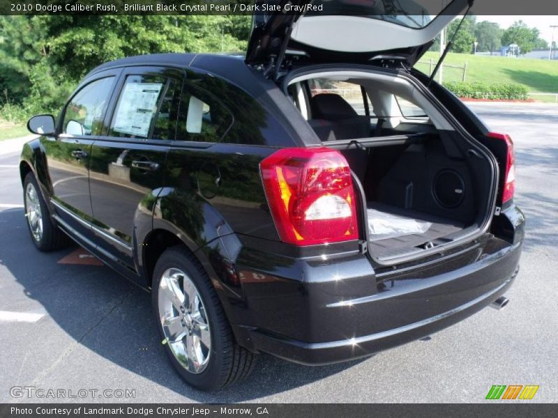Brilliant Black Crystal Pearl / Dark Slate Gray/Red 2010 Dodge Caliber Rush