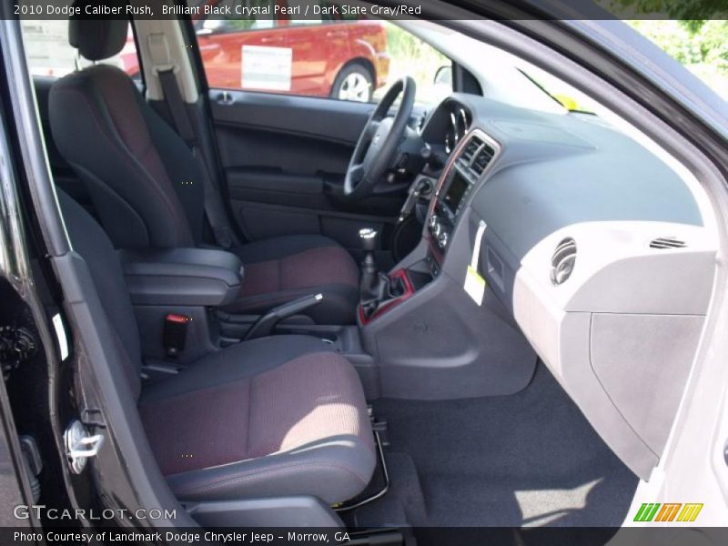 Brilliant Black Crystal Pearl / Dark Slate Gray/Red 2010 Dodge Caliber Rush