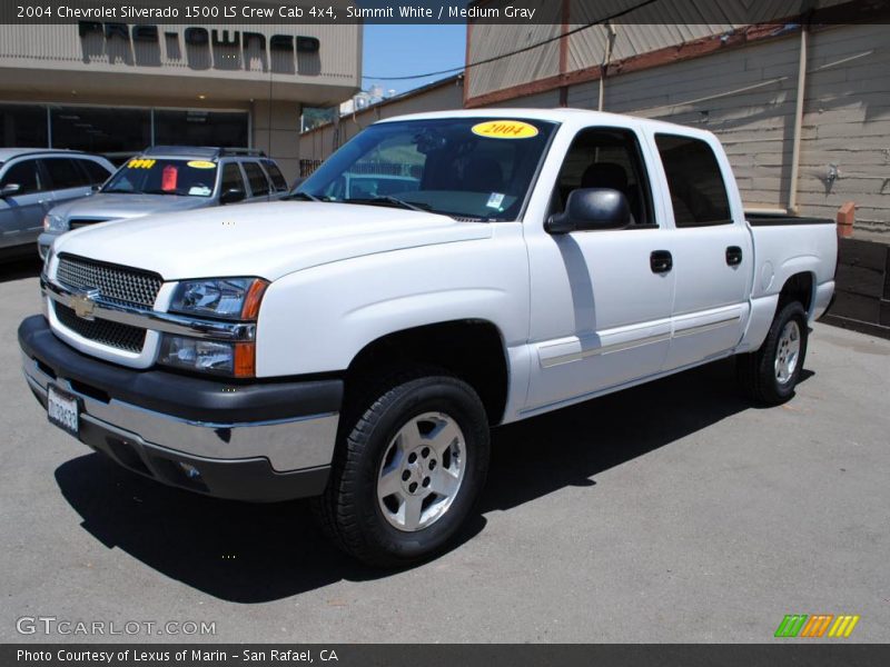 Summit White / Medium Gray 2004 Chevrolet Silverado 1500 LS Crew Cab 4x4
