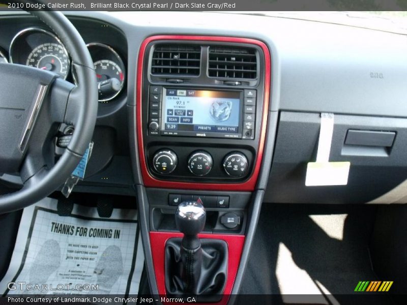 Brilliant Black Crystal Pearl / Dark Slate Gray/Red 2010 Dodge Caliber Rush