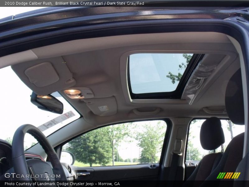Brilliant Black Crystal Pearl / Dark Slate Gray/Red 2010 Dodge Caliber Rush