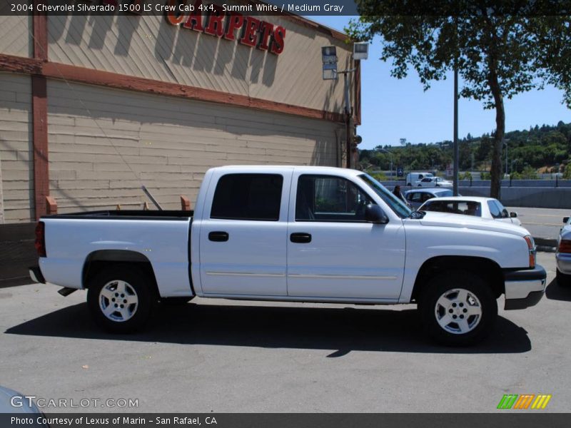 Summit White / Medium Gray 2004 Chevrolet Silverado 1500 LS Crew Cab 4x4