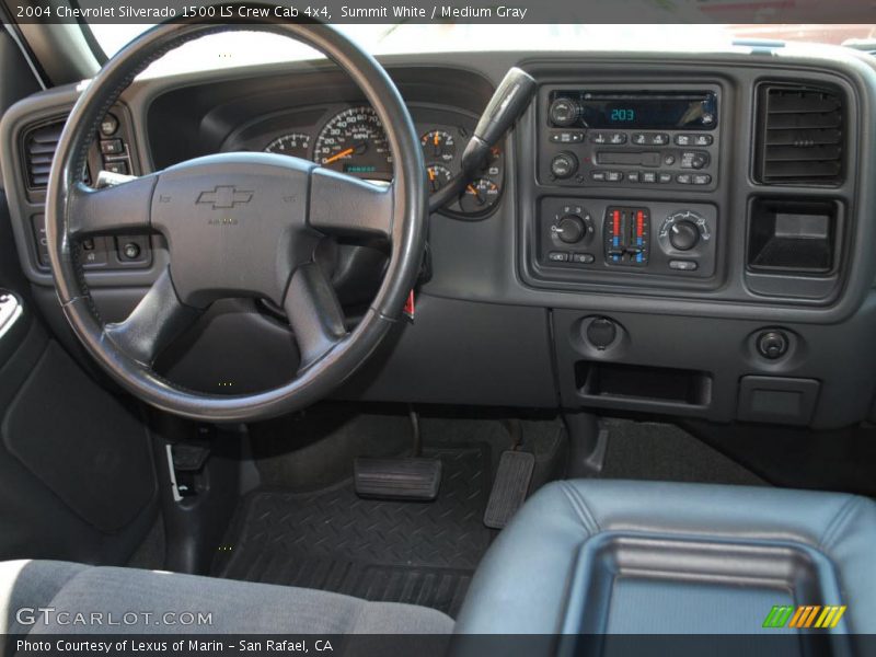 Summit White / Medium Gray 2004 Chevrolet Silverado 1500 LS Crew Cab 4x4