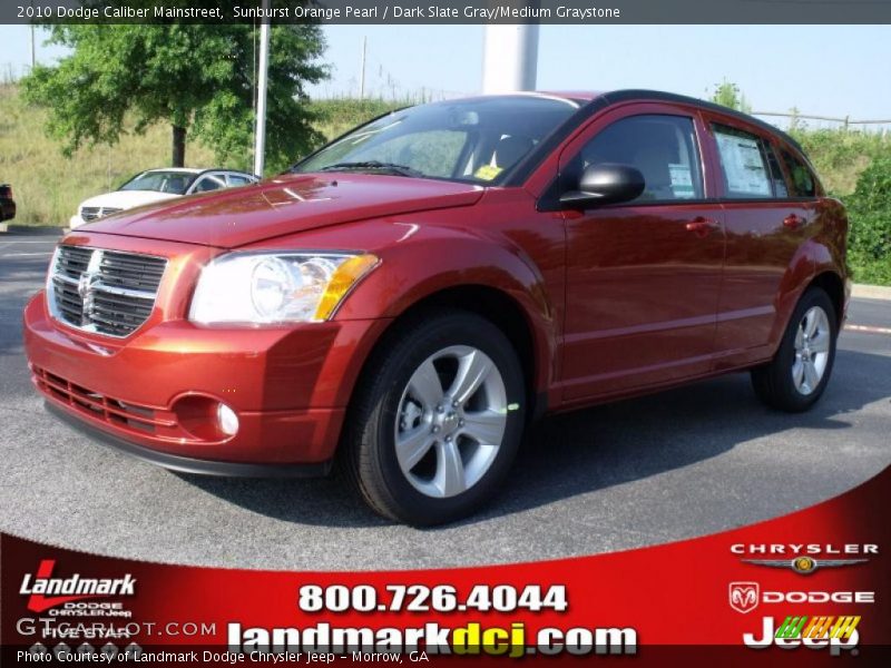 Sunburst Orange Pearl / Dark Slate Gray/Medium Graystone 2010 Dodge Caliber Mainstreet