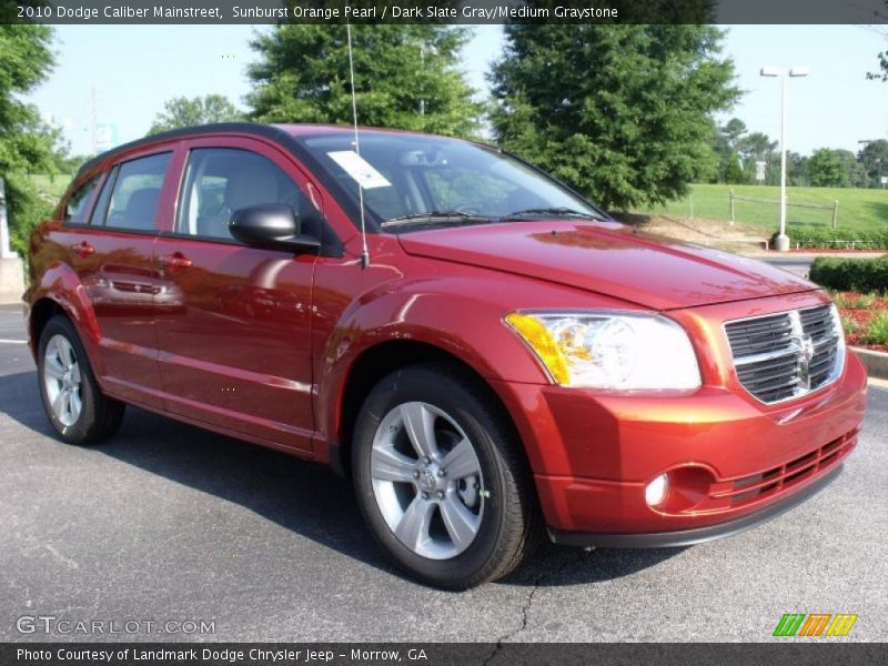 Sunburst Orange Pearl / Dark Slate Gray/Medium Graystone 2010 Dodge Caliber Mainstreet