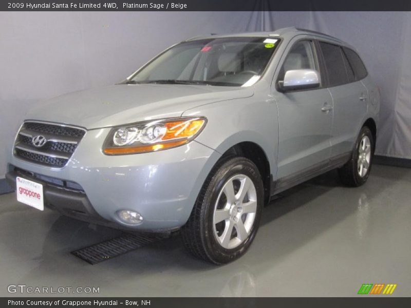 Platinum Sage / Beige 2009 Hyundai Santa Fe Limited 4WD