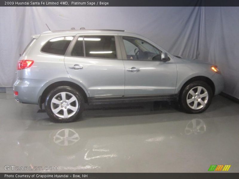 Platinum Sage / Beige 2009 Hyundai Santa Fe Limited 4WD