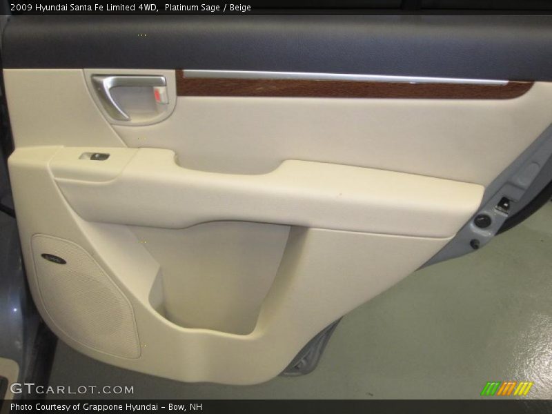 Platinum Sage / Beige 2009 Hyundai Santa Fe Limited 4WD