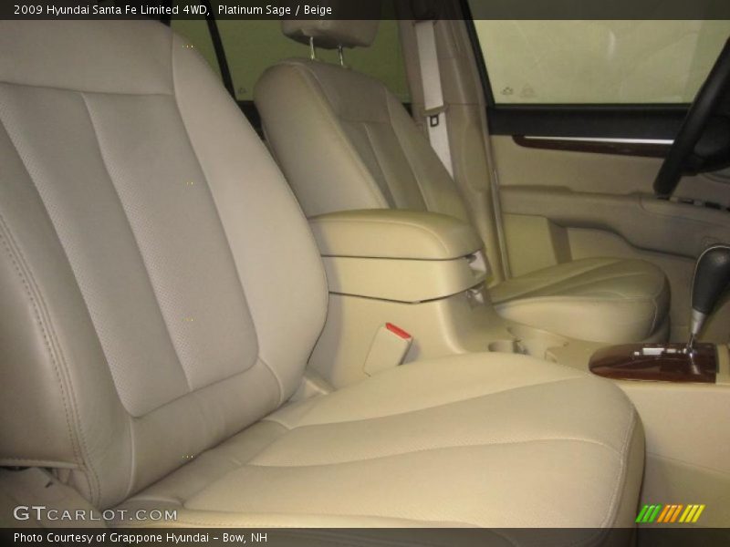 Platinum Sage / Beige 2009 Hyundai Santa Fe Limited 4WD