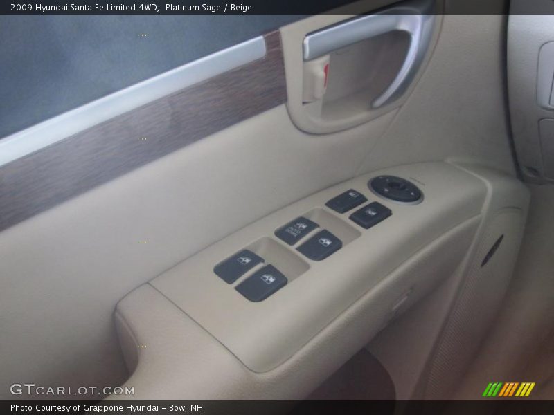 Platinum Sage / Beige 2009 Hyundai Santa Fe Limited 4WD
