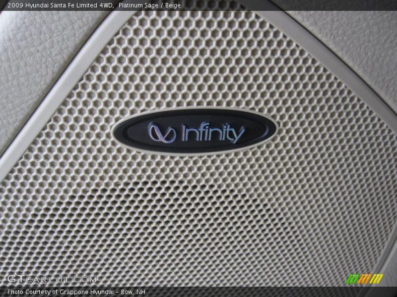 Platinum Sage / Beige 2009 Hyundai Santa Fe Limited 4WD