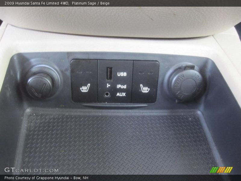 Platinum Sage / Beige 2009 Hyundai Santa Fe Limited 4WD
