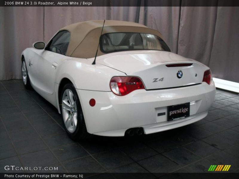 Alpine White / Beige 2006 BMW Z4 3.0i Roadster