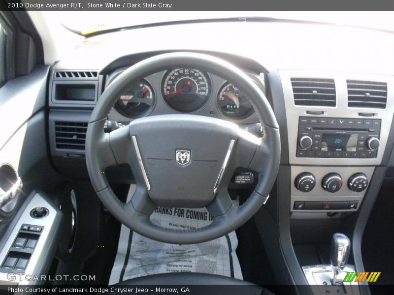 Stone White / Dark Slate Gray 2010 Dodge Avenger R/T