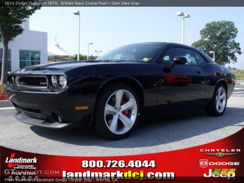 Brilliant Black Crystal Pearl / Dark Slate Gray 2010 Dodge Challenger SRT8