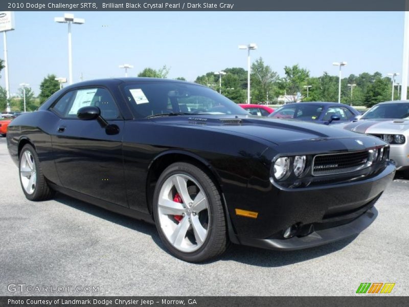 Brilliant Black Crystal Pearl / Dark Slate Gray 2010 Dodge Challenger SRT8
