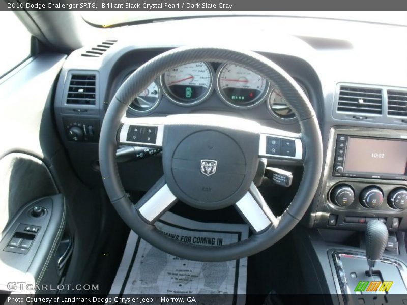 Brilliant Black Crystal Pearl / Dark Slate Gray 2010 Dodge Challenger SRT8