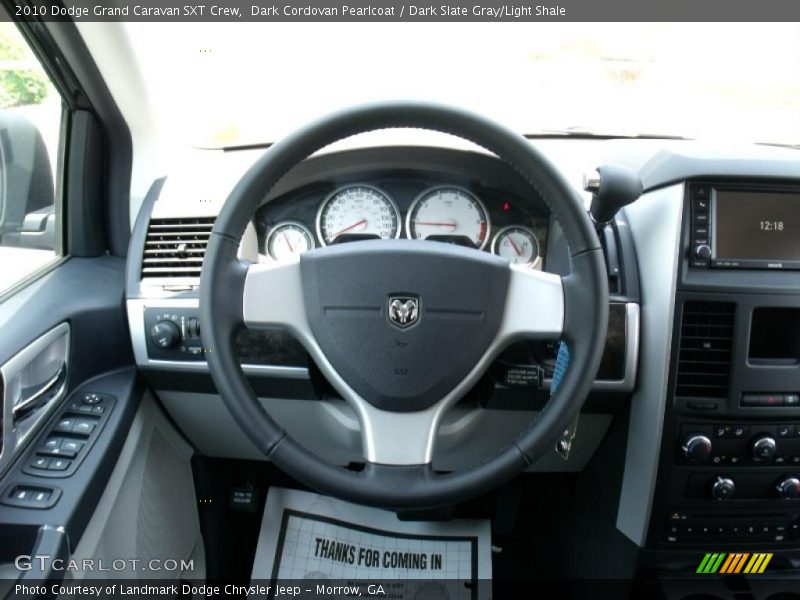 Dark Cordovan Pearlcoat / Dark Slate Gray/Light Shale 2010 Dodge Grand Caravan SXT Crew