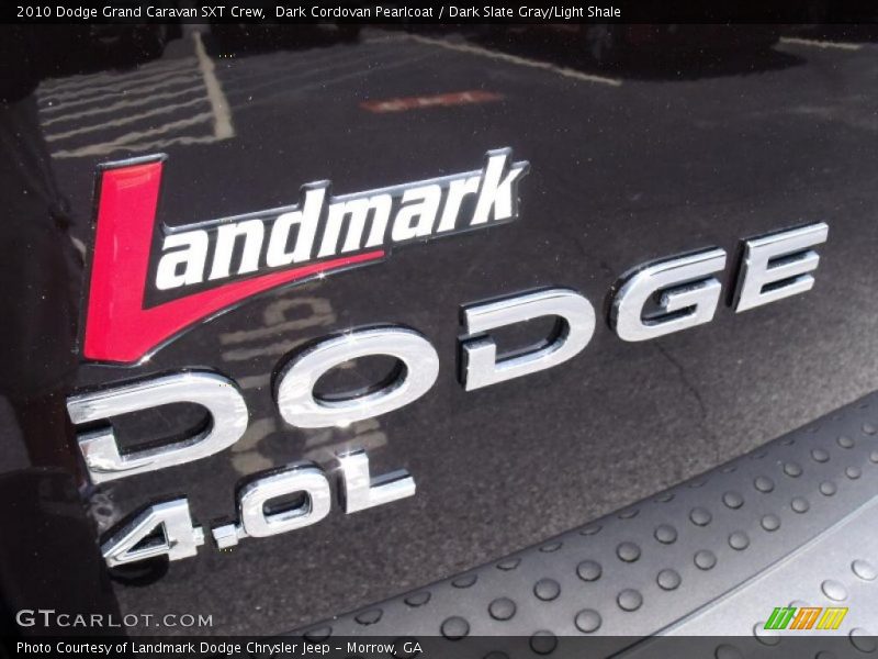 Dark Cordovan Pearlcoat / Dark Slate Gray/Light Shale 2010 Dodge Grand Caravan SXT Crew