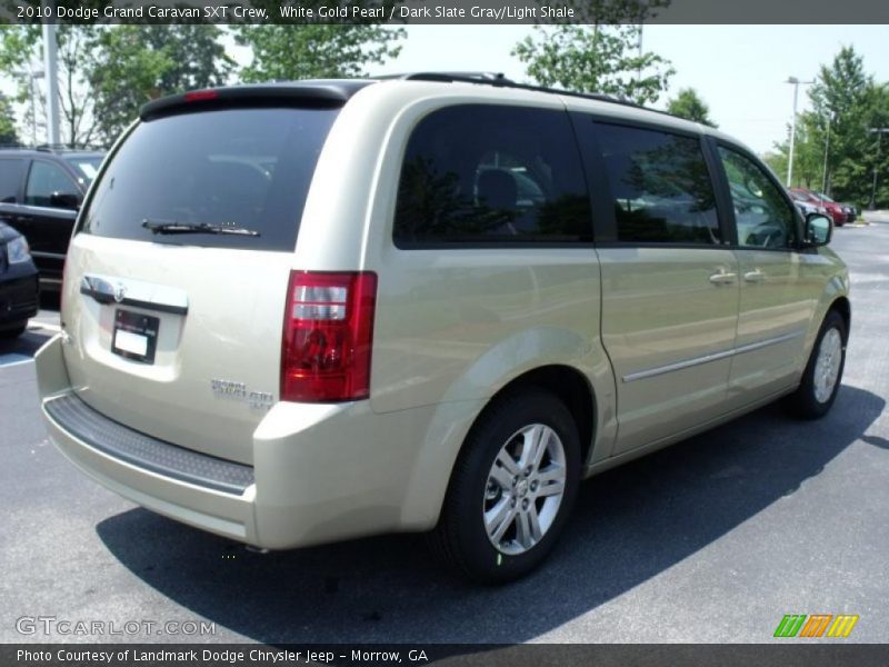 White Gold Pearl / Dark Slate Gray/Light Shale 2010 Dodge Grand Caravan SXT Crew
