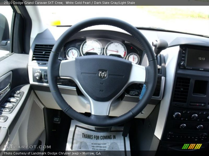 White Gold Pearl / Dark Slate Gray/Light Shale 2010 Dodge Grand Caravan SXT Crew
