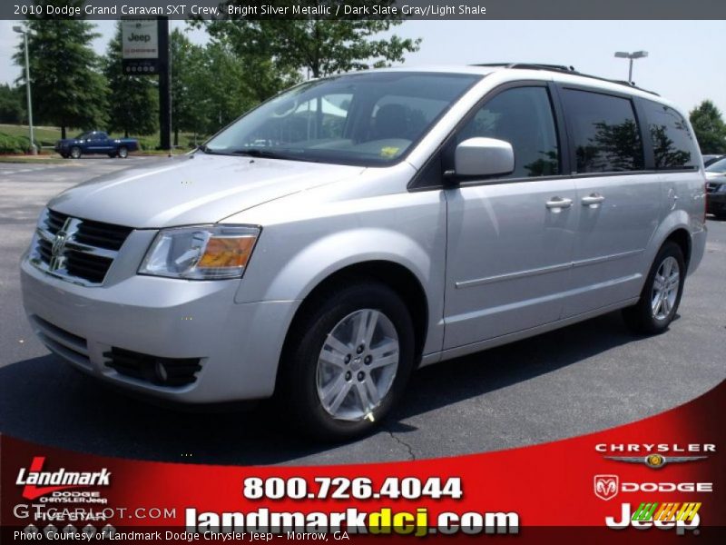 Bright Silver Metallic / Dark Slate Gray/Light Shale 2010 Dodge Grand Caravan SXT Crew