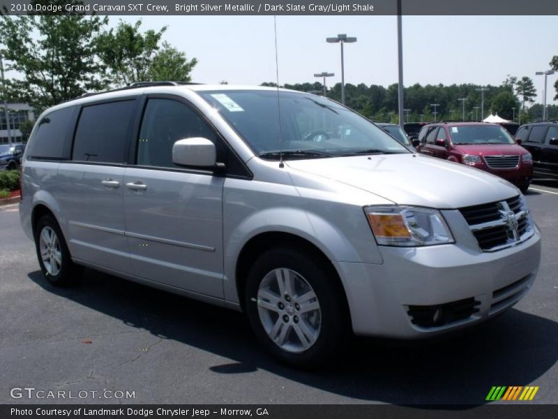 Bright Silver Metallic / Dark Slate Gray/Light Shale 2010 Dodge Grand Caravan SXT Crew