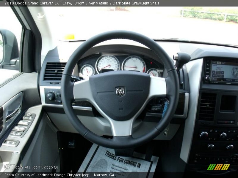 Bright Silver Metallic / Dark Slate Gray/Light Shale 2010 Dodge Grand Caravan SXT Crew
