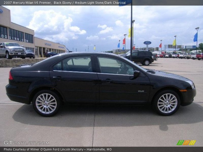 Black Ebony / Medium Light Stone/Dark Charcoal 2007 Mercury Milan V6 Premier