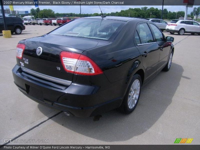 Black Ebony / Medium Light Stone/Dark Charcoal 2007 Mercury Milan V6 Premier