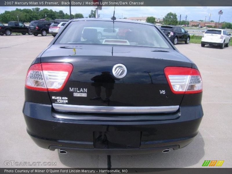 Black Ebony / Medium Light Stone/Dark Charcoal 2007 Mercury Milan V6 Premier