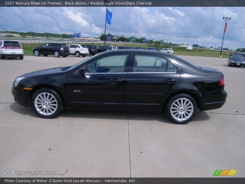 Black Ebony / Medium Light Stone/Dark Charcoal 2007 Mercury Milan V6 Premier
