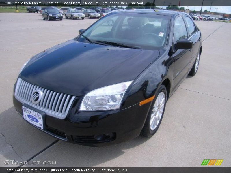 Black Ebony / Medium Light Stone/Dark Charcoal 2007 Mercury Milan V6 Premier