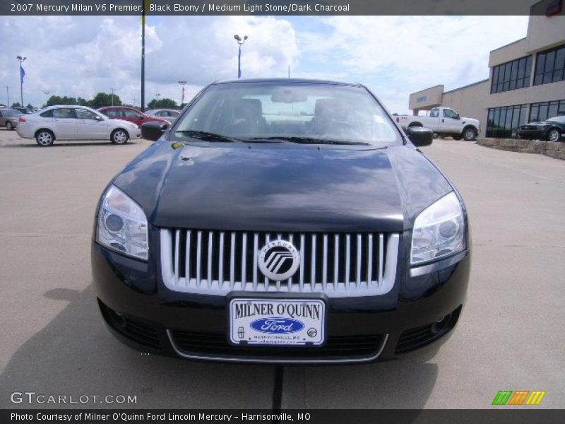 Black Ebony / Medium Light Stone/Dark Charcoal 2007 Mercury Milan V6 Premier